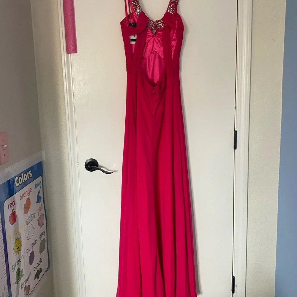 NWT Faviana Fuchsia Backless Gown - Picture 6 of 10